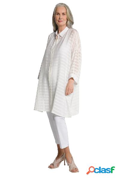 Camicia a righe dal taglio oversize con collo da camicia e