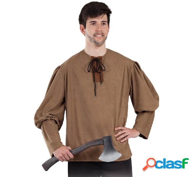 Camicia medievale da uomo marrone