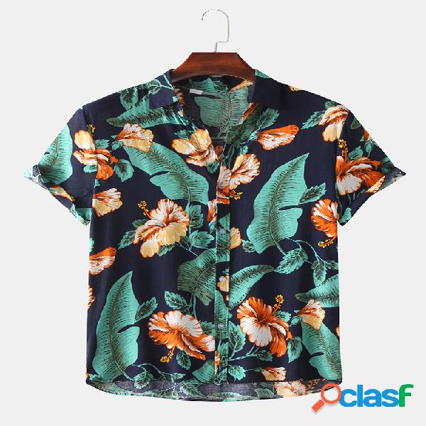 Camicie alla moda da spiaggia Hawaii Hawaii a maniche corte
