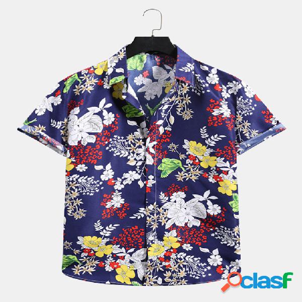 Camicie casual da uomo in stile cartone animato con stampa