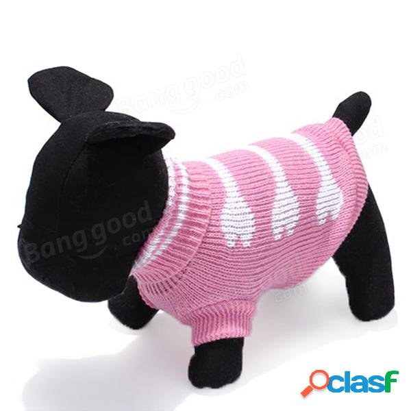 Cane tipo dolcevita pet tre osso lavorato a maglia