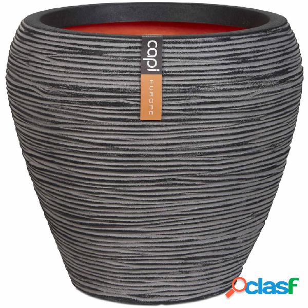 Capi Vaso a Cono Nature Rib 42x38 cm Antracite KOFZ362