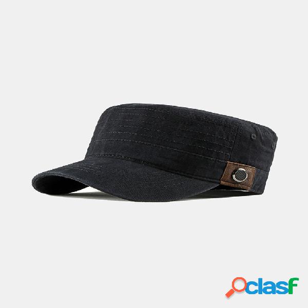 Cappelli piatti da uomo in cotone lavato Protezione solare