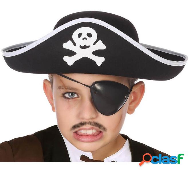 Cappello da pirata nero per bambini