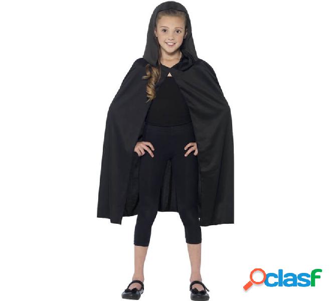 Cappotto con cappuccio nero per bambini