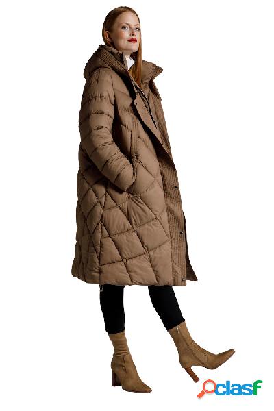 Cappotto idrorepellente con trapuntatura e cerniera a due