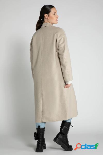 Cappotto premium dal taglio oversize con lana, revers e