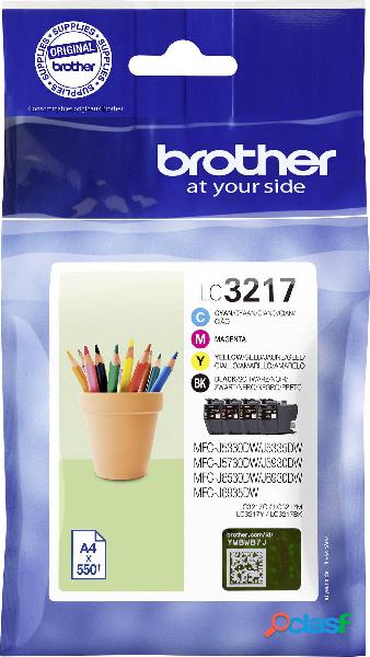 Cartucce combo pack Brother Originale LC-3217 VALDR Ciano,