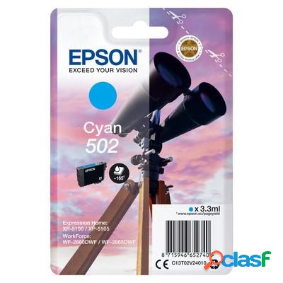 Cartuccia Epson C13T02V24010 502 Binocolo originale CIANO