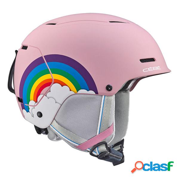 Casco sci Cebé Bow (Colore: matte pink-rainbow, Taglia: