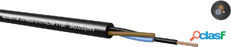 Cavo sensore Sensocord® 8 x 0.05 mm² Nero Kabeltronik