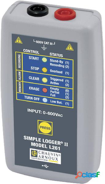 Chauvin Arnoux L261 Data logger tensione Misura: Tensione 0