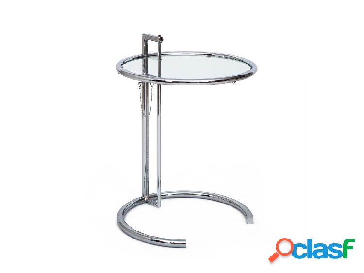 ClassiCon Adjustable Table E 1027 - Tavolino Cromo / Vetrò