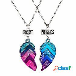 Collana Cuori Amicizia Moderno Amore Punk Lega Colore due