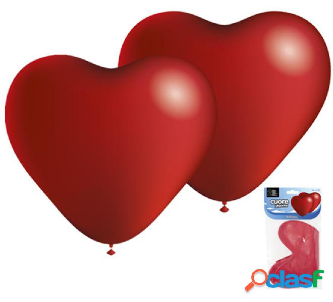 Confezione 2 palloncini giganti a forma di cuore di 140 cm