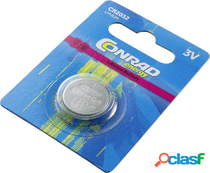 Conrad energy CR2032 Batteria a bottone CR 2032 Litio 200
