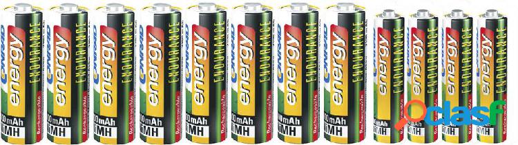 Conrad energy Kit batterie ricaricabili ministilo, stilo 12