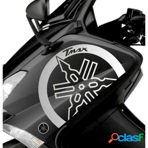 Coppia diapason adesivi argento t-max tmax stickers carena