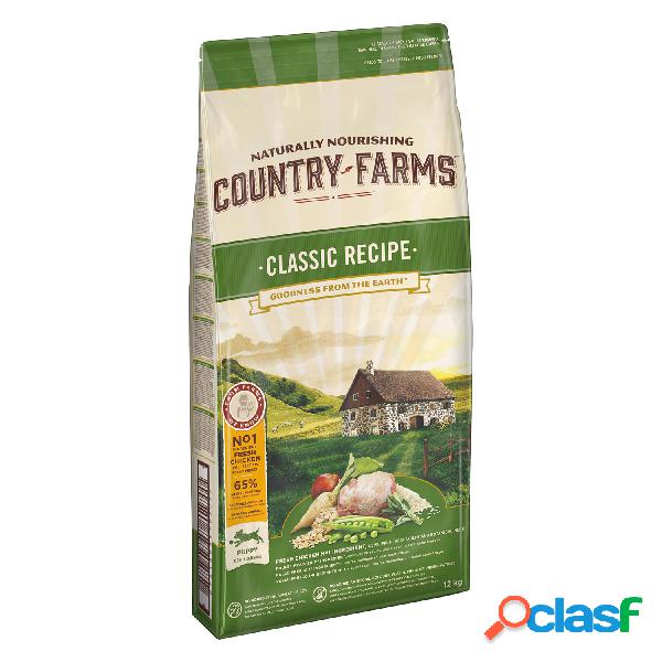 Country Farms Dog Puppy con Pollo fresco 12 kg