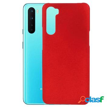 Cover Rivestita in Gomma per OnePlus Nord - Rossa