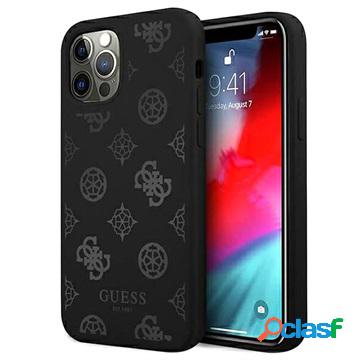 Cover in Silicone Guess Peony Collection per iPhone 12 Pro