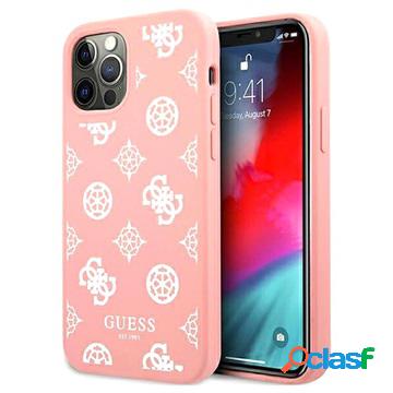 Cover in Silicone Guess Peony Collection per iPhone 12/12