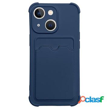 Cover in Silicone Serie Card Armor per iPhone 13 Mini - Blu