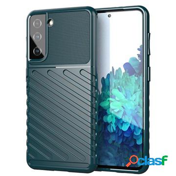 Cover in TPU Thunder Serie per Samsung Galaxy S21 5G - Verde