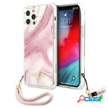 Custodia Guess Marble con Cinturino da Polso per iPhone 12
