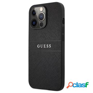 Custodia Ibrida Guess Saffiano per iPhone 13 Pro Max - Nera