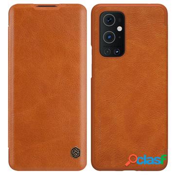 Custodia a Flip Nillkin Qin per OnePlus 9 Pro - Marrone