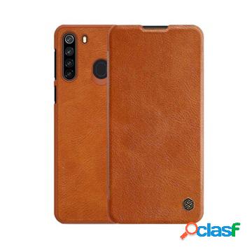 Custodia a Flip Nillkin Qin per Samsung Galaxy A21 - Marrone