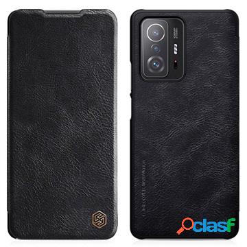 Custodia a Flip Nillkin Qin per Xiaomi 11T/11T Pro - Nera