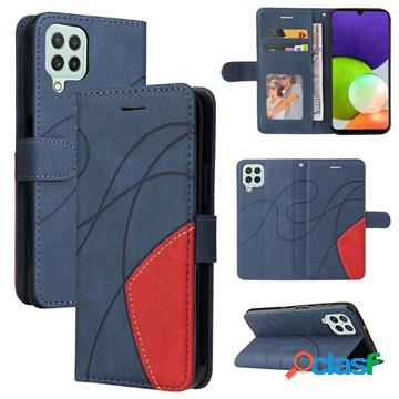 Custodia a Portafoglio Bi-Color Serie per Samsung Galaxy A22