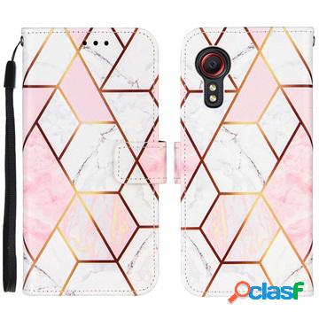 Custodia a Portafoglio Marble Pattern per Samsung Galaxy