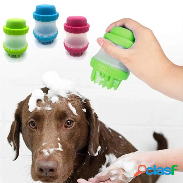 DISPENSER SHAMPOO CANI SPAZZOLA MASSAGGIANATE PER ANIMALI