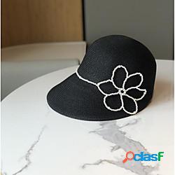 Di tendenza Vimini / Perla berretto con Dettagli con perline