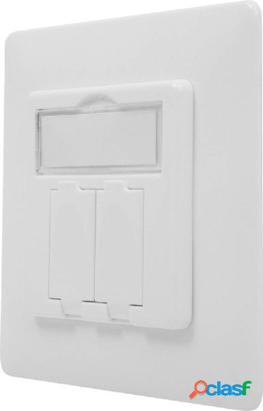 Digitus DN-93831 Supporto per Keystone 2 scomparti Bianco