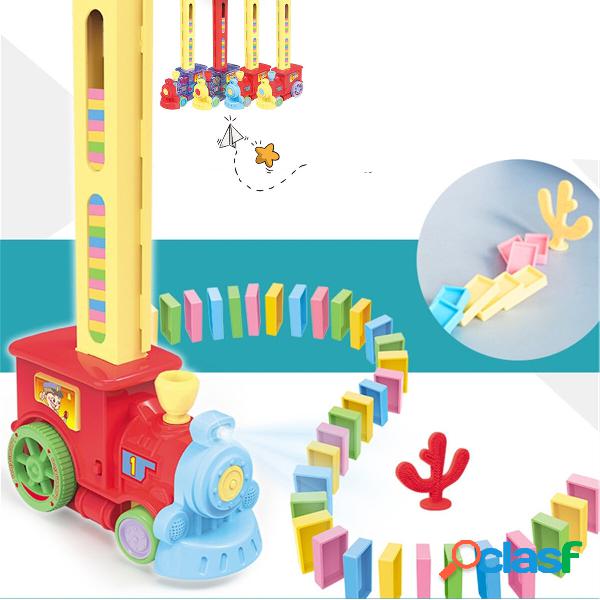 Domino Train Car Set Bridge kit Colorful Domino in plastica