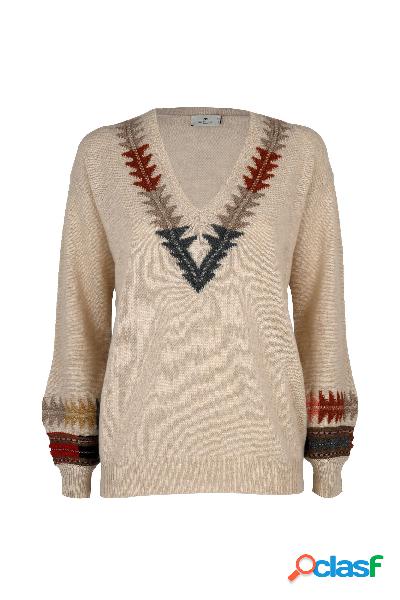 ETRO MAGLIONE DONNA 194079153800 LANA BEIGE