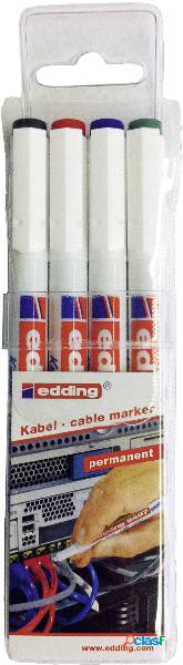 Edding edding 8407 4-8407-4 Marcatore per cavi Nero, Rosso,