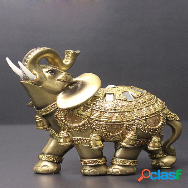Elefante elegante Figurine Trunk up Elephant Statue
