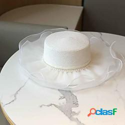 Elegante Di tendenza Vimini / Perla berretto con Dettagli