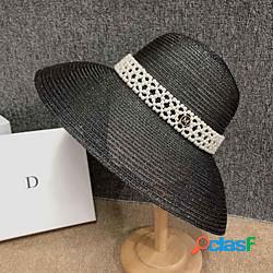 Elegante Di tendenza Vimini / Perla berretto con Dettagli
