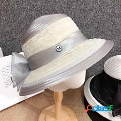 Elegante Di tendenza Vimini berretto con Dettagli con