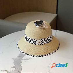 Elegante Di tendenza Vimini berretto con Righe 1 pc