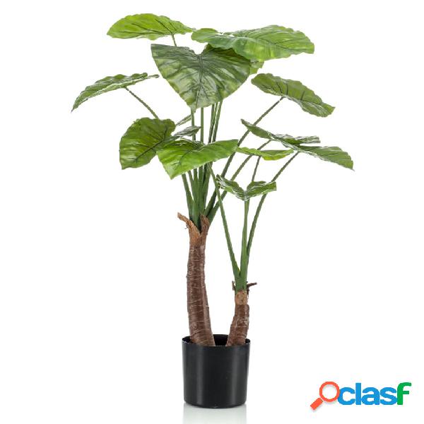 Emerald Albero di Alocasia Artificiale 110 cm in Vaso