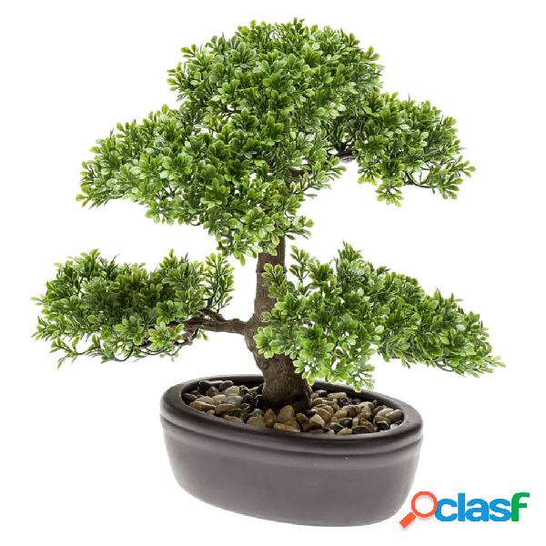 Emerald Ficus Artificiale Mini Bonsai Verde 32 cm 420002