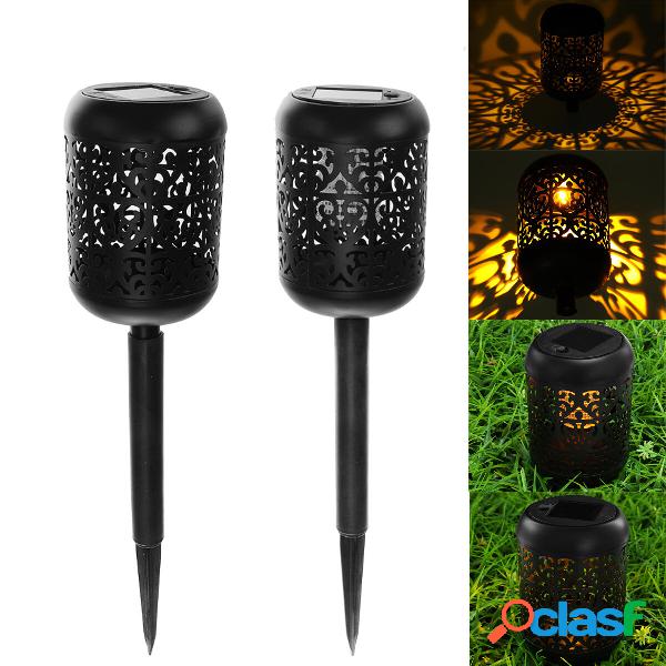 Esterno 10 LED solare Torcia Fiamma tremolante Luce Giardino