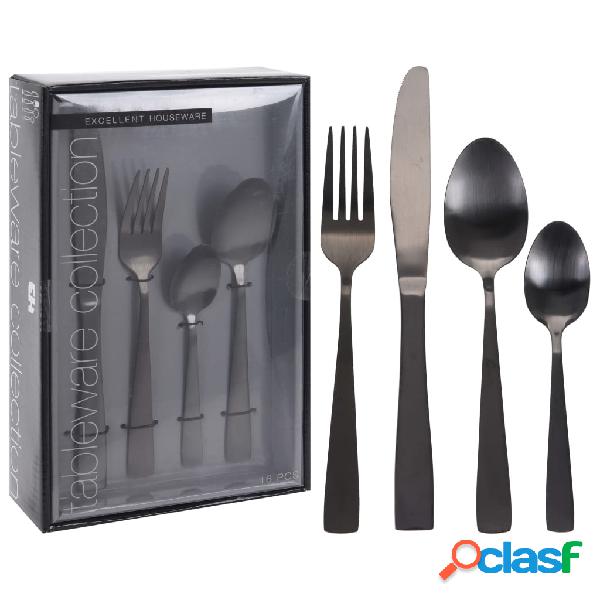 Excellent Houseware Set di Posate 16 pz in Acciaio